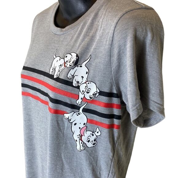 Disney boxlunch 101 Dalmatians tee shirt gray striped medium NWT - Picture 2 of 5